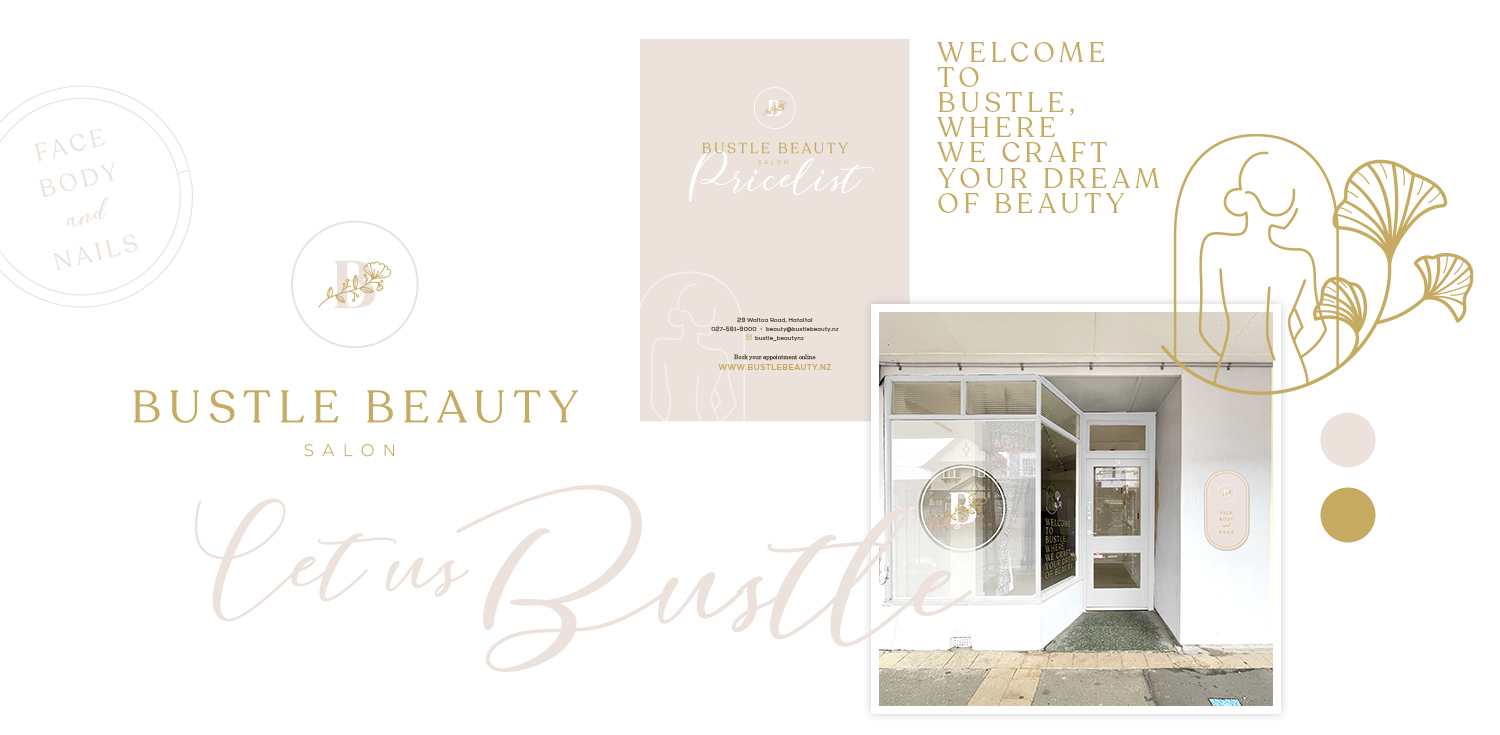 BUSTLE BEAUTY Branding