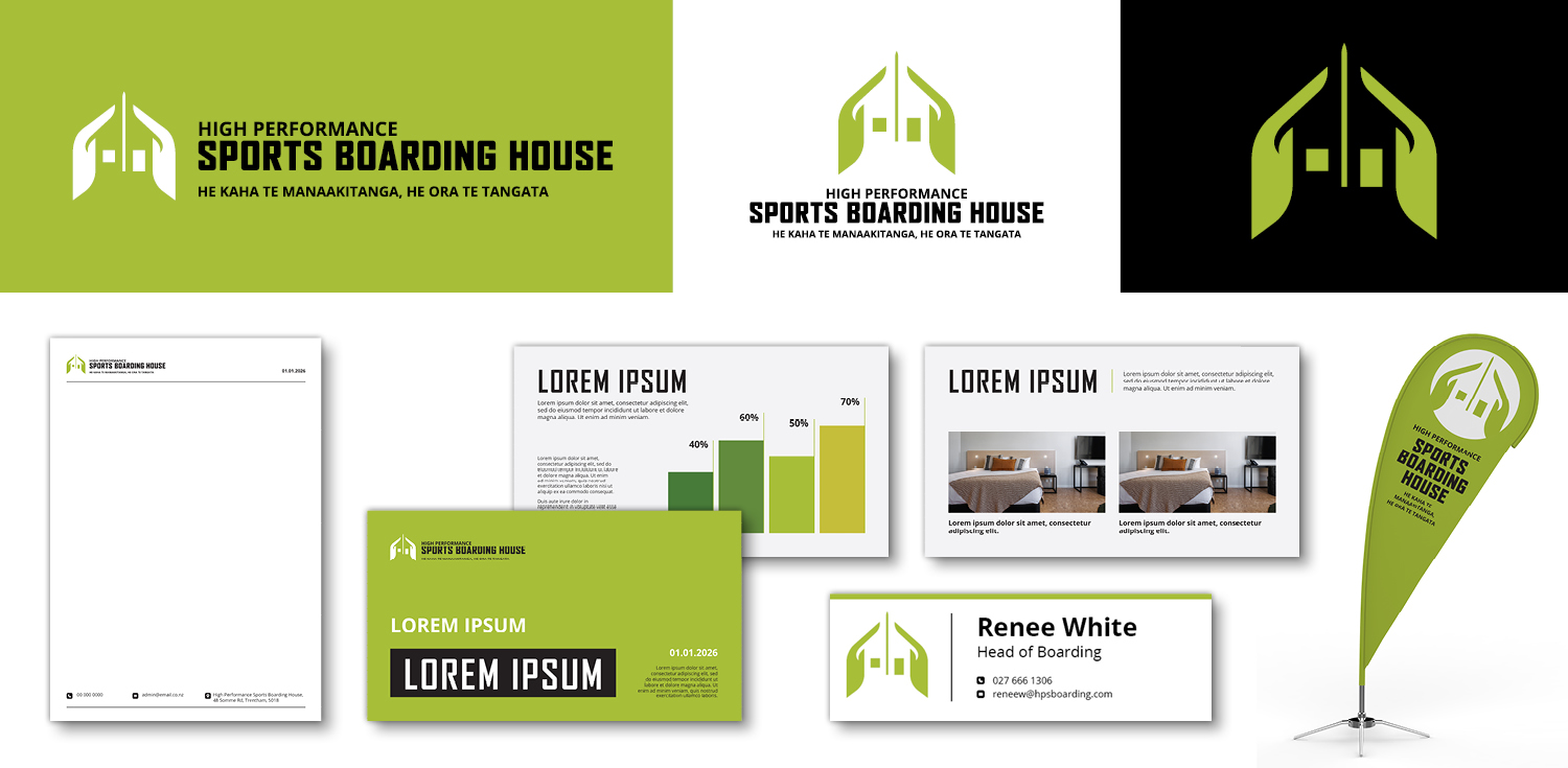High Performance Sports Boarding House - Branding & Collateral